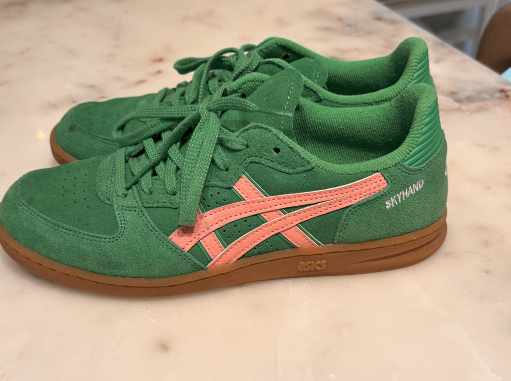 Asic Skyhand, Kelly Green & Pink | Like New! Women's 8.5